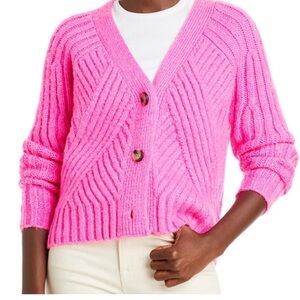 S Hot Pink Aqua (Bloomingdales) Sweater - worn once